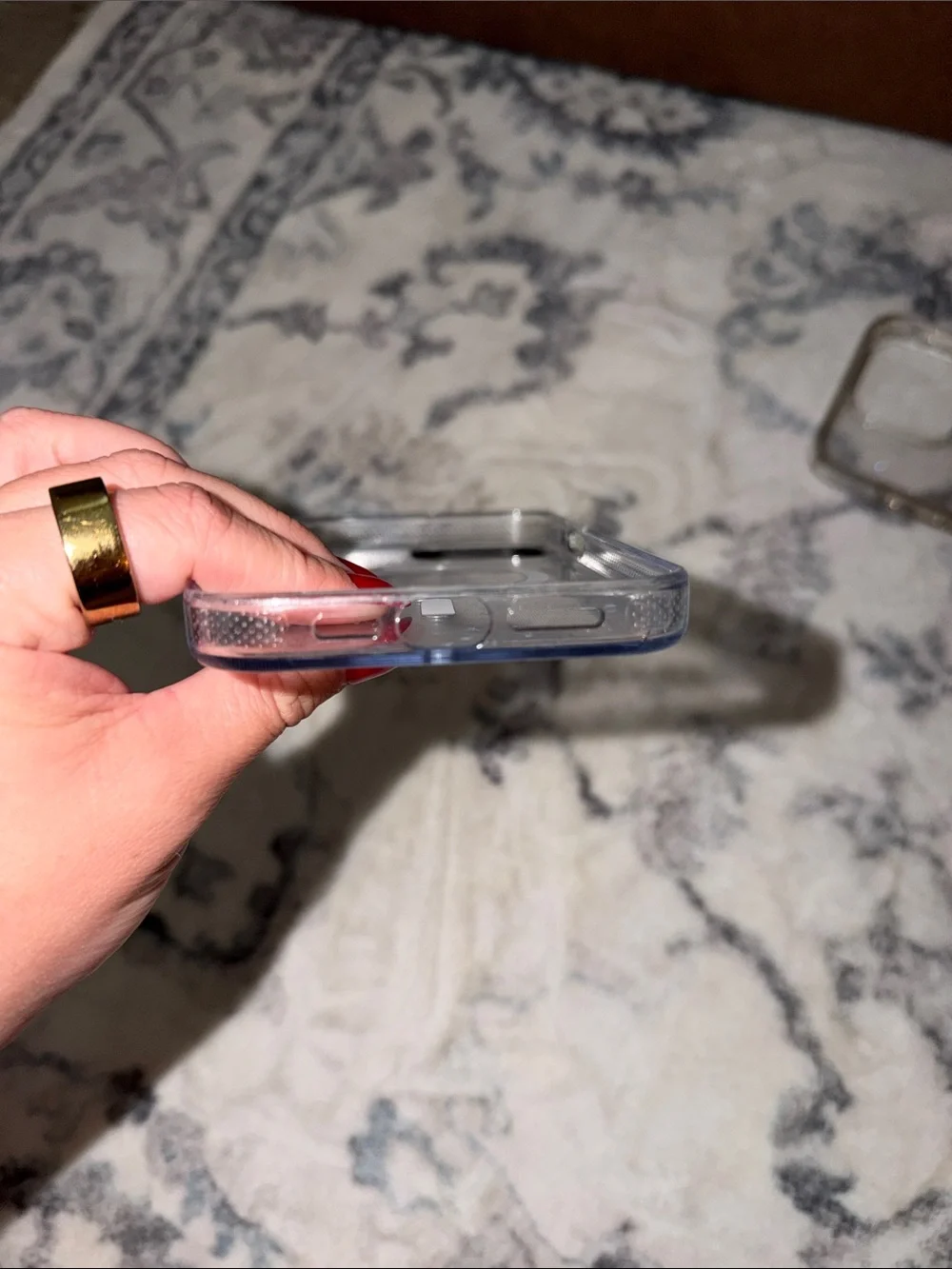 Casetify Clear MagSafe Case with Tiny Blue Floral Accents